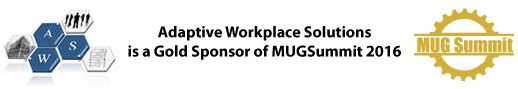 Adaptive Workplace Solutions is a Gold Sponsor of MUGSummit 2016